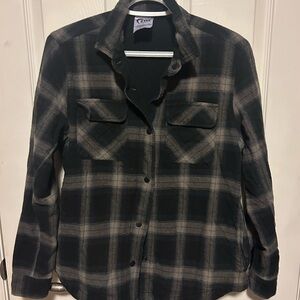 ZYIA Black and Gray Plaid Shirt